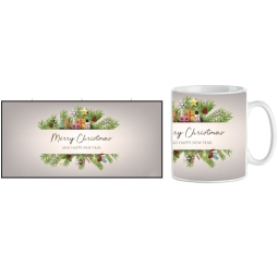 TAZZA MUG XMAS MERRY CHRISTMAS DECORO GHIRLANDA