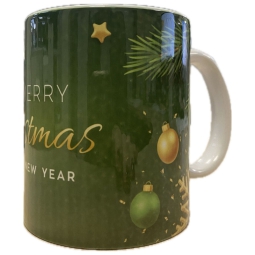 TAZZA MUG XMAS MERRY CHRITMAS VERDE SCURO