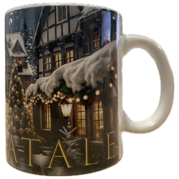 TAZZA MUG XMAS BUON NATALE PAESAGGIO CITTÀ