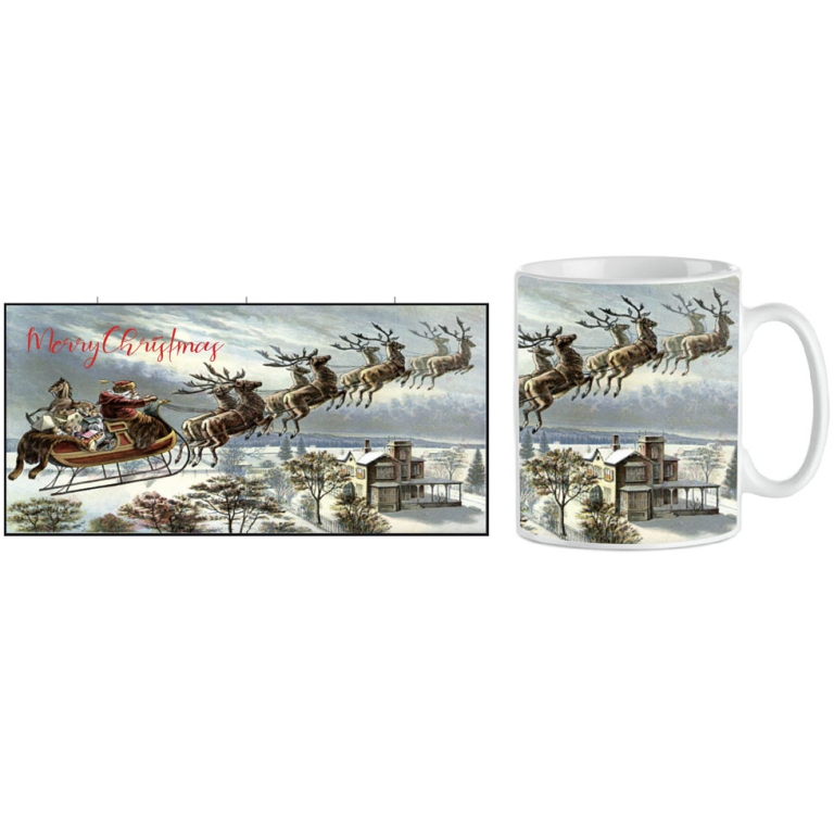 TAZZA MUG XMAS MERRY XMAS SLITTA RENNE