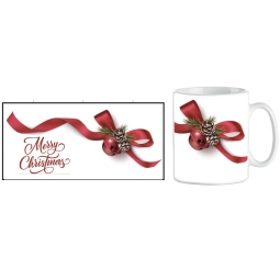 TAZZA MUG XMAS MERRY XMAS FIOCCO ROSSO