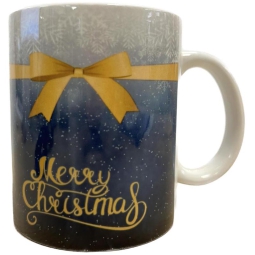 TAZZA MUG XMAS MERRY XMAS FIOCCO ORO