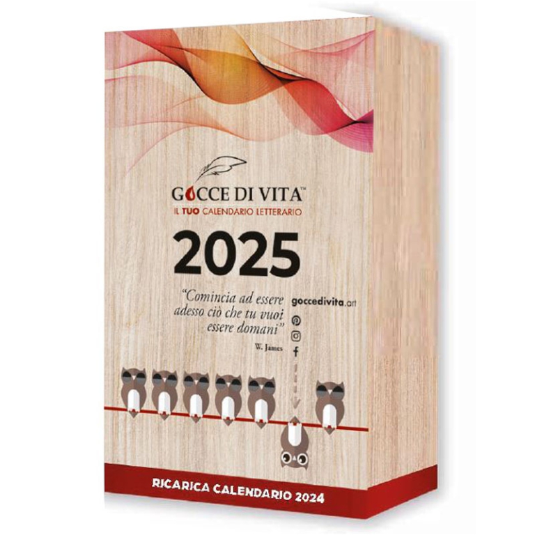 CALENDARIO LETTERARIO GOCCE DI VITA 2025 RICARICA