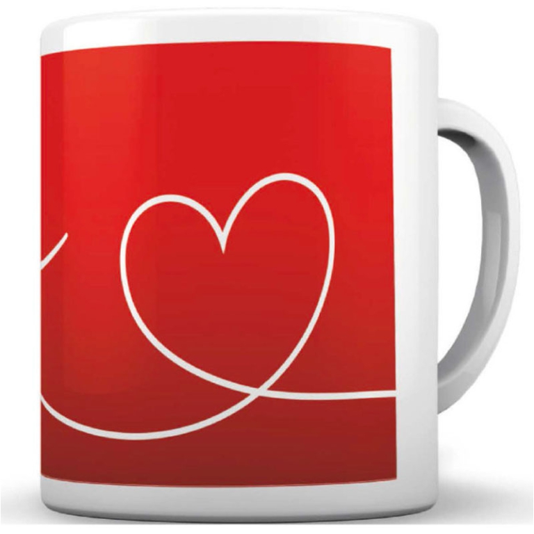 TAZZA LOVE SFONDO ROSSO