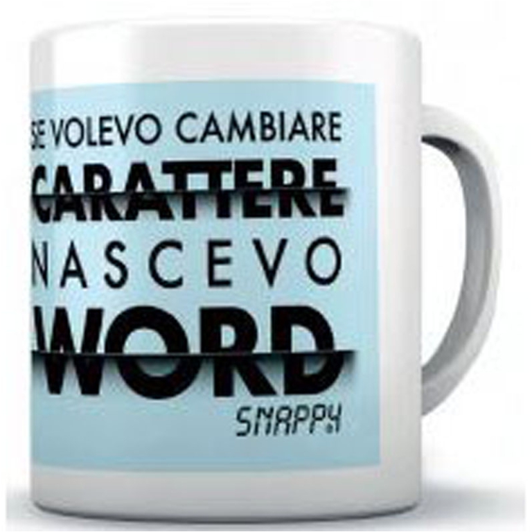 TAZZA MUG CAMBIARE CARATTERE