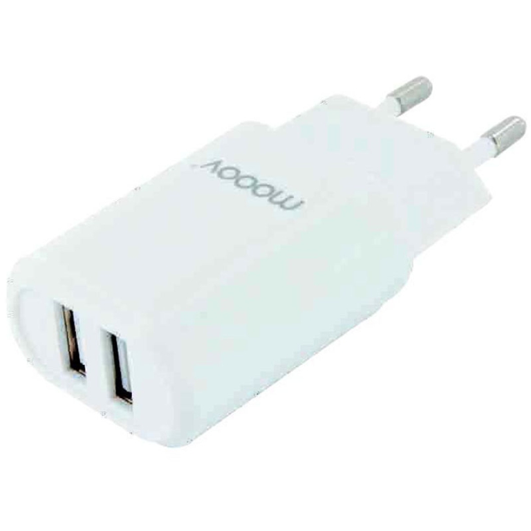 CARICATORE 2 USB CON CAVO USB/LIGHT BIANCO 2