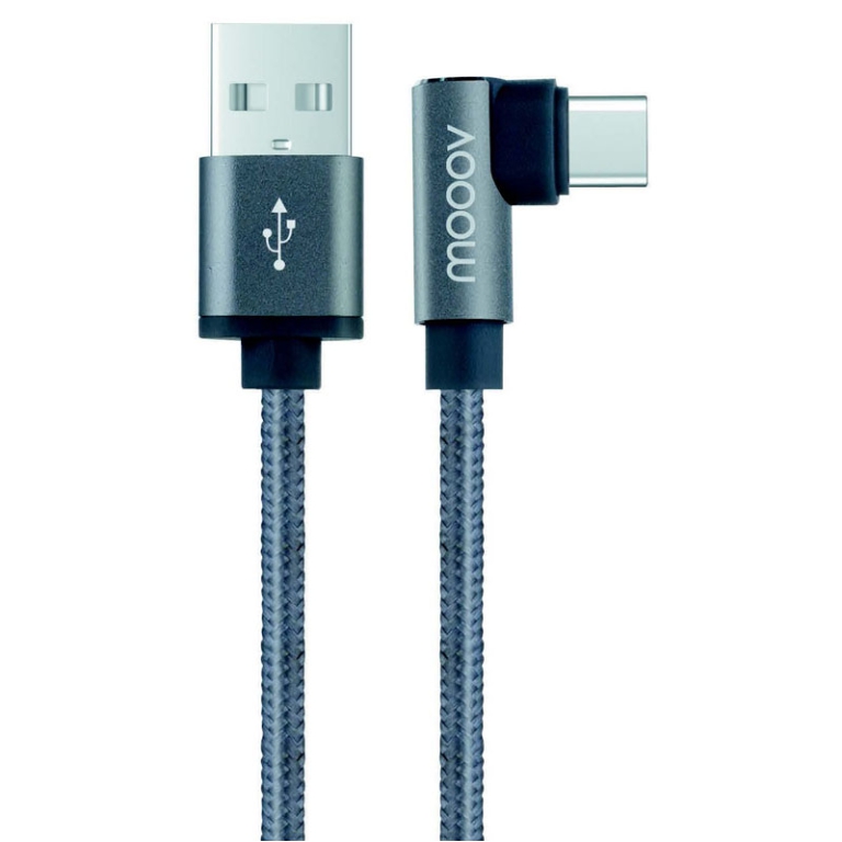 CAVO RICARICA USB/TYPE C ANGOLARE GRIGIO