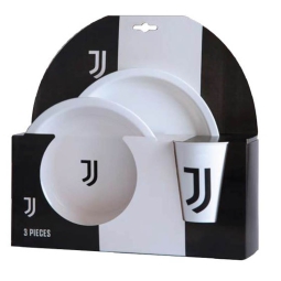 GIFT SET PIANO+FONDO+BICCHIERE JUVENTUS MELAMINA