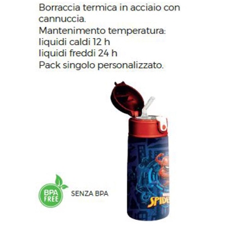 BORRACCIA TERMICA 460ML SPIDERMAN: vendita ingrosso con consegna veloce