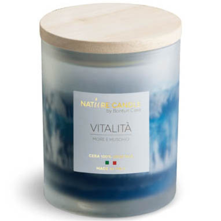 CANDELA 200GR VEGETALE VETRO VITALITA' AMATI