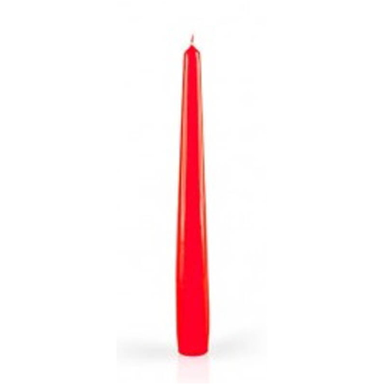 CANDELA CONICA 6PZ 21CM  ROSSO LACCATO