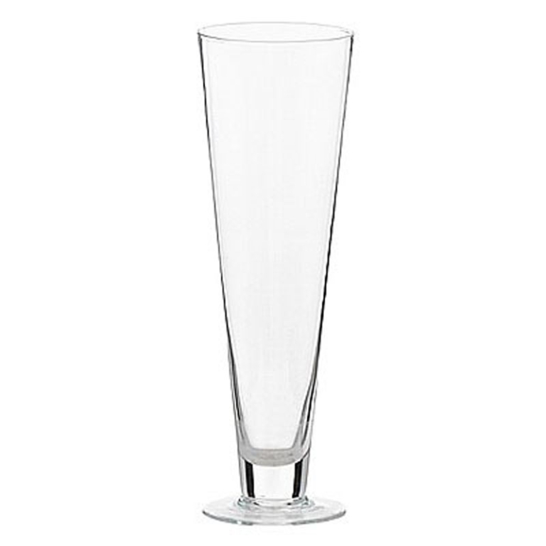 VASO CONO CON PIEDE VETRO D10,8 H40CM TRASPARENTE