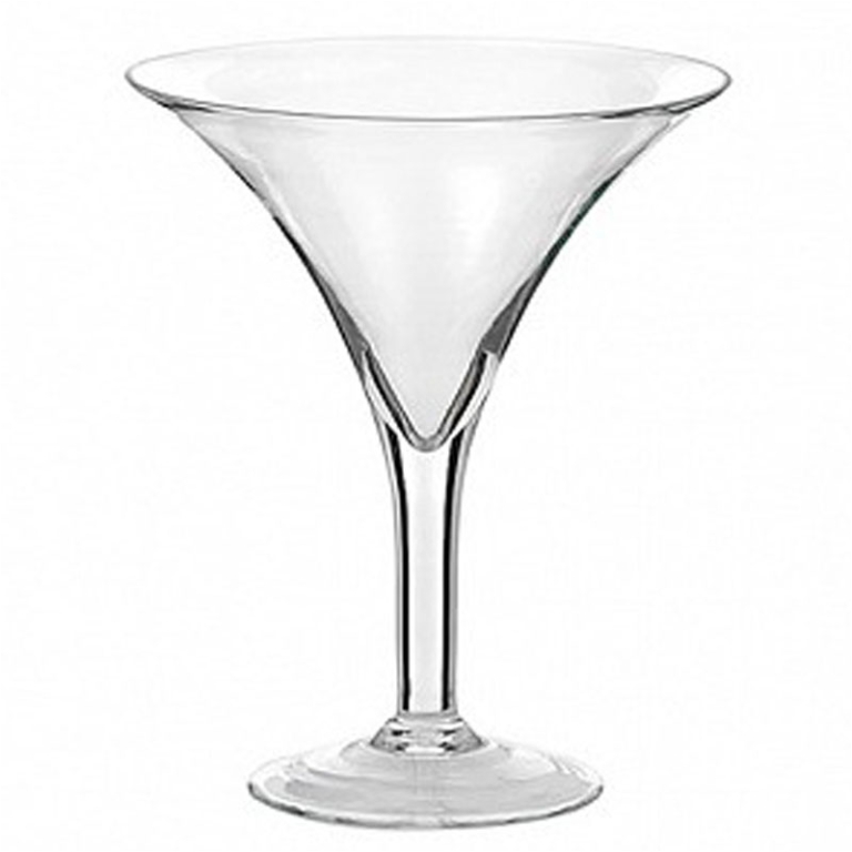 VASO MARTINI D25H30CM    VETRO TRASPARENTE