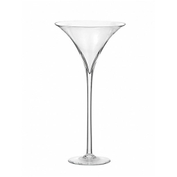 VASO MARTINI D24H50CM    VETRO TRASPARENTE