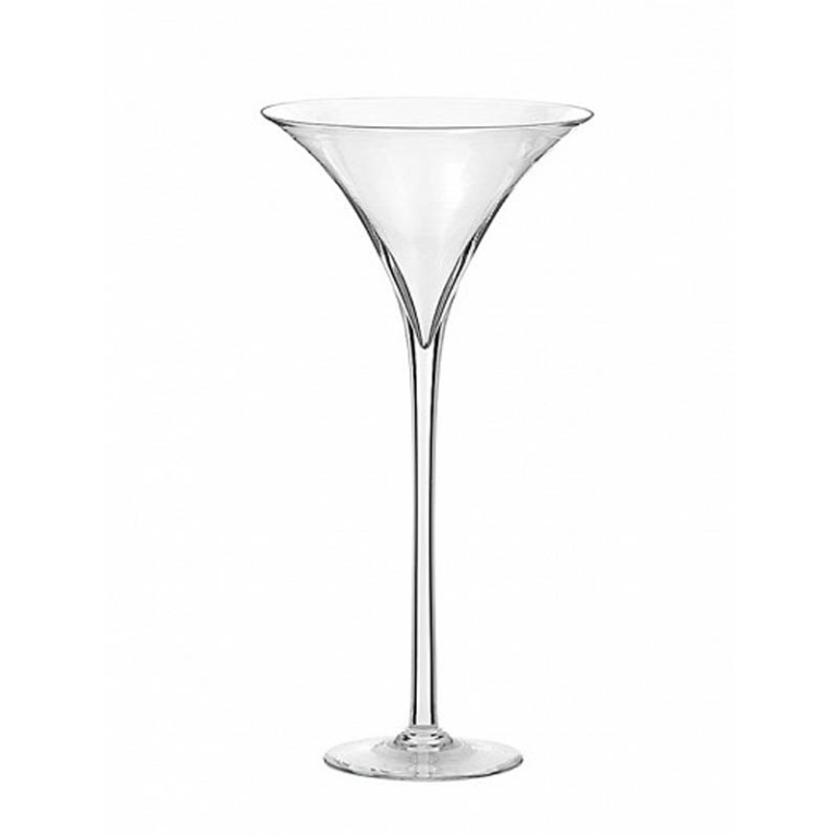 VASO MARTINI D24H50CM    VETRO TRASPARENTE