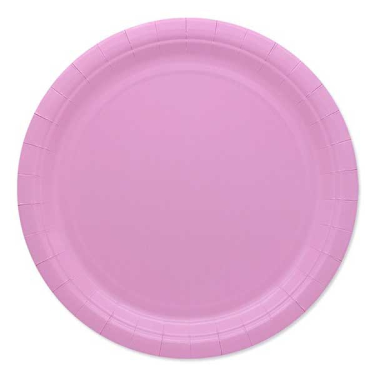 PIATTI CARTA DIAM.24 25PZ ROSA