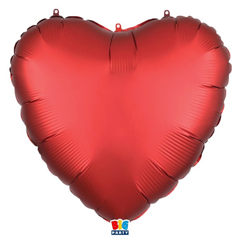 PALLONCINO MYLAR 152CM   CUORE ROSSO SATIN