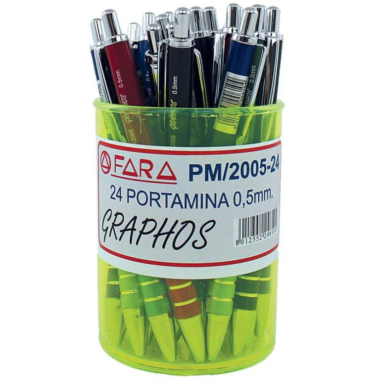 PORTAMINE 0,5MM 24PZ FARA GRAPHOS PUNTA RIENTRANTE