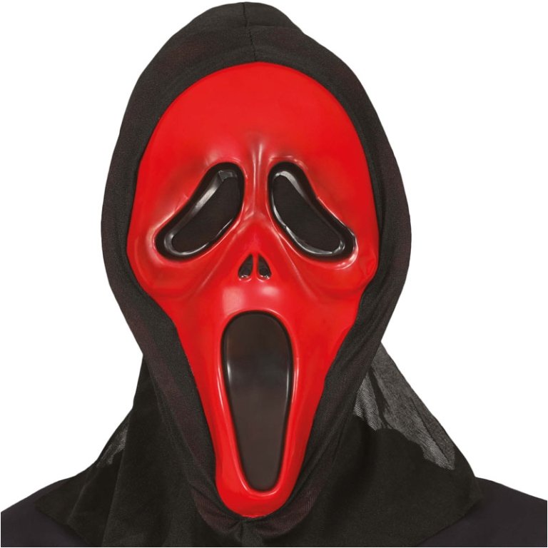 MASCHERA ASSASSINO ROSSA PVC