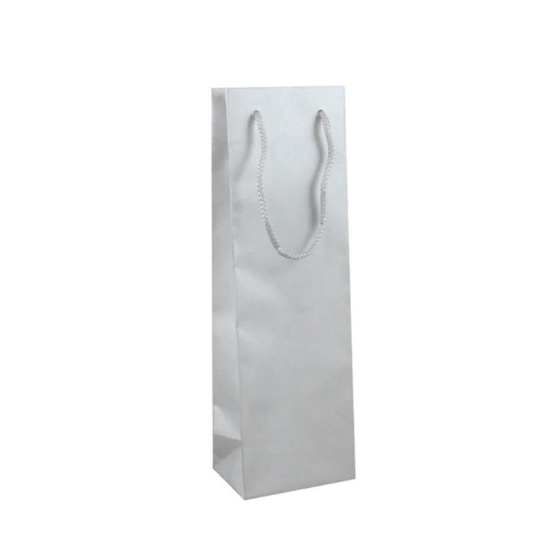 SHOPPER BOTTIGLIA 12X39X9CM MAN CORDA ARGENTO 12PZ