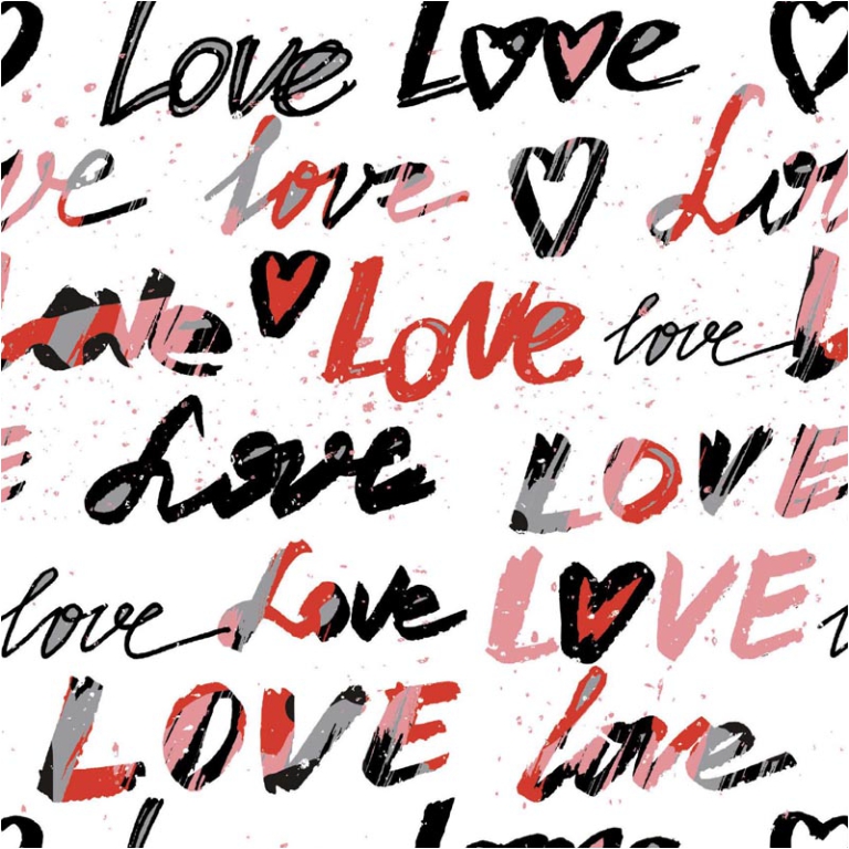 CARTA REGALO 70X100CM 10 FOGLI LOVE SCRITTE