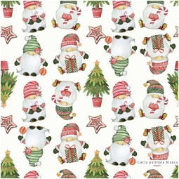 CARTA REGALO 70X100CM 10 FOGLI BABBO NATALE FUNNY