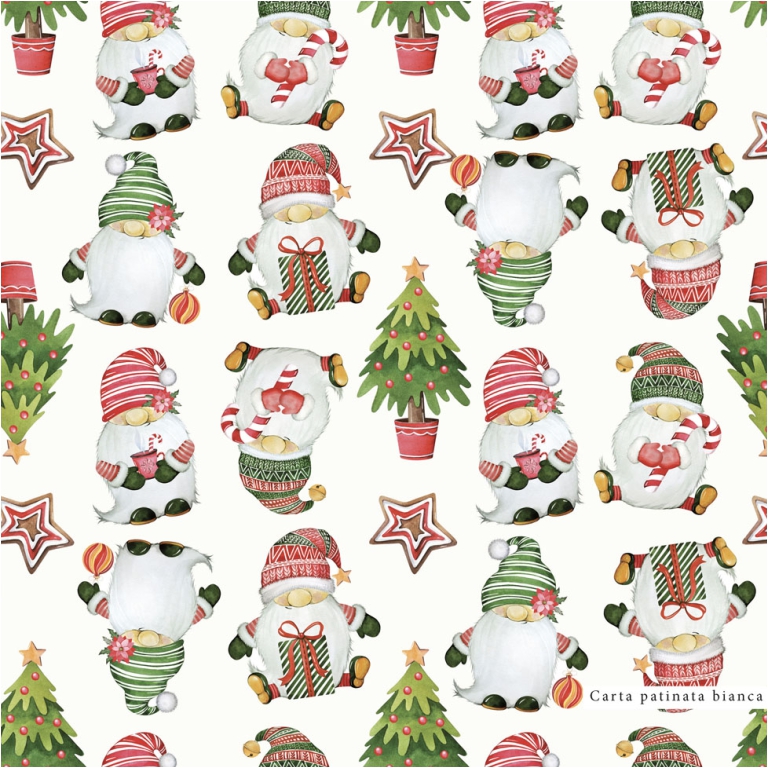 CARTA REGALO 70X100CM 10 FOGLI BABBO NATALE FUNNY