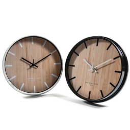 OROLOGIO PARETE D29CM    FONDO LEGNO COLORI ASSORTITI