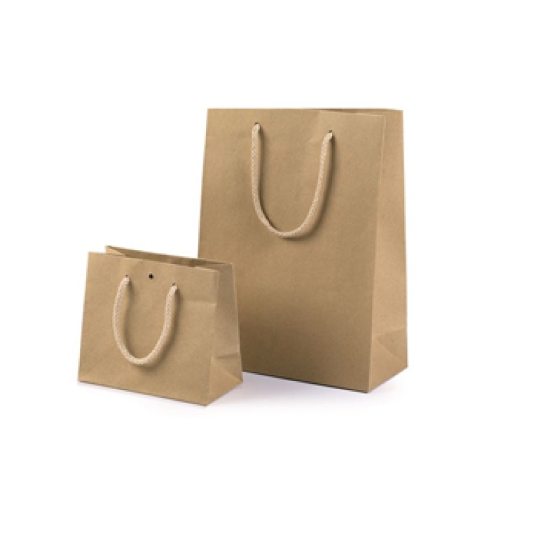 SHOPPER 24X19X14CM KRAFT AVANA CON FORO 12PZ