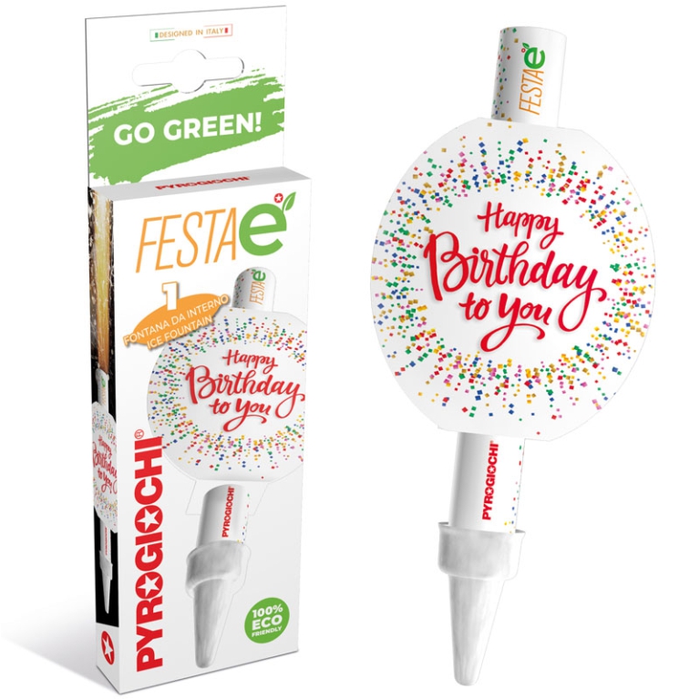 FONTANA PER INTERNO HAPPY BIRTHDAY GO GREEN BIO