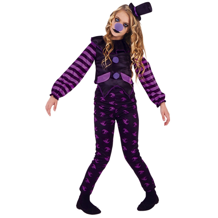 COSTUME PAGLIACCIA MALVAGIA 8-10 ANNI