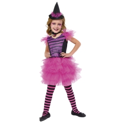 COSTUME STREGA GLAMOUR ROSA 8-10 ANNI