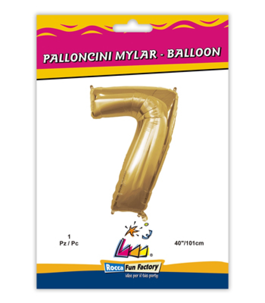 PALLONCINO BLU NUMERO 7 101 CM