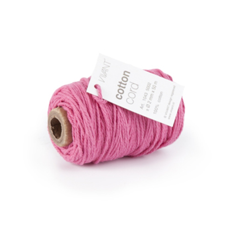 NASTRO CORDONCINO 2MMX50MT COTTON FUCSIA