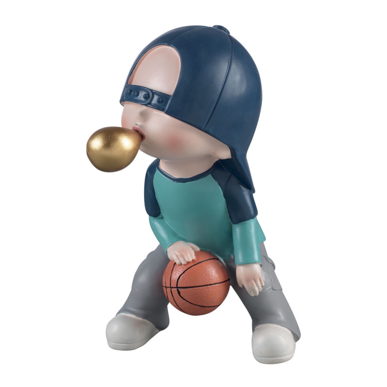 FIGURA MOD.MONELLO-B BABY GIOCATORE BASKET RESINA