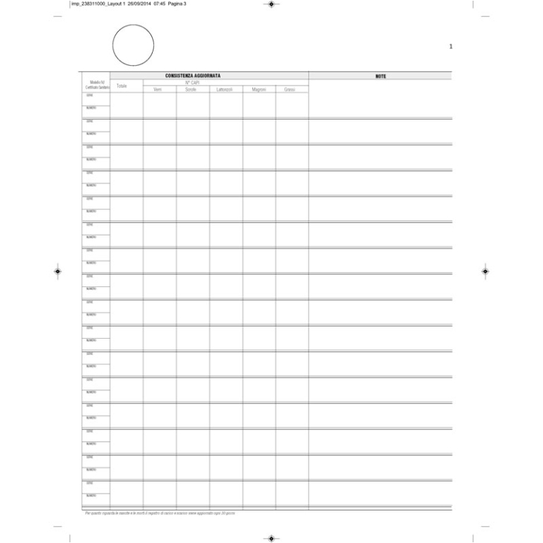 RG SUINI CARICO/SCARICO 31X24,5 23PG NUMERATE 2