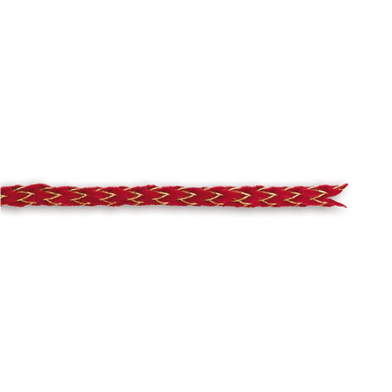 NASTRO VELLUTO 5MMX10MT ROSSO TUBOLARE 2