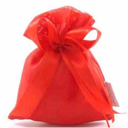 SACCHETT0 MANAUS ORGANZA  LIN.10PZ 10X12CM ROSSO