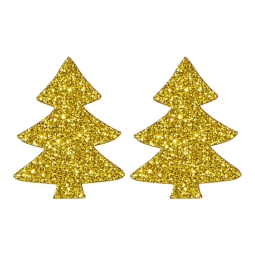 DECORO XMAS TREE 12PZ ORO H2,1CM GLITTER