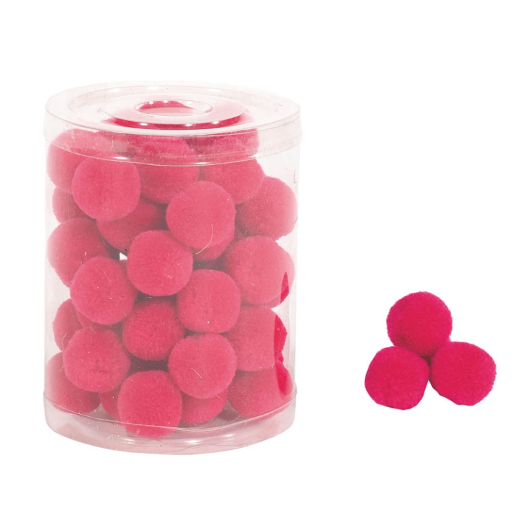 POMPON 2CM 48PZ FUCSIA