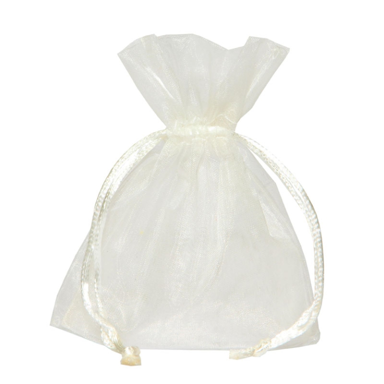 SACCHETTO ORGANZA CREMA 7,5X10CM 10PZ