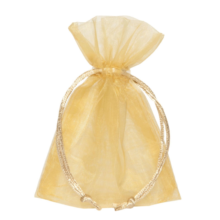 SACCHETTO ORGANZA ORO 9X12CM 10PZ