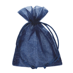 SACCHETTO ORGANZA BLU 9X12CM 10PZ