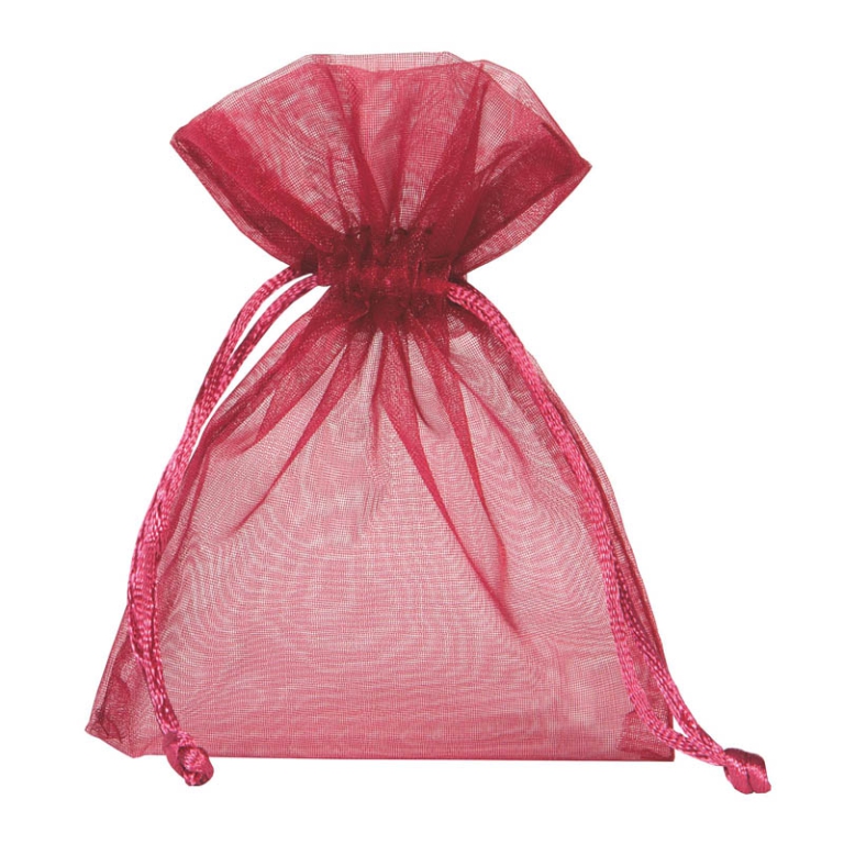 SACCHETTO ORGANZA BORDEAUX 9X12CM 10PZ