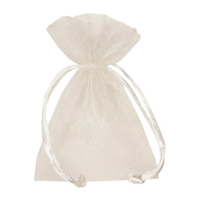 SACCHETTO ORGANZA CREMA 12X17CM 10PZ