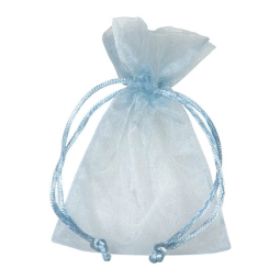 SACCHETTO ORGANZA AZZURRO 12X17CM 10PZ