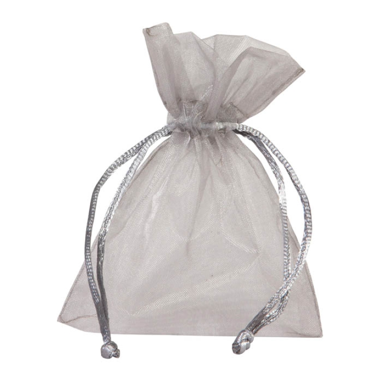 SACCHETTO ORGANZA ARGENTO 12X17CM 10PZ