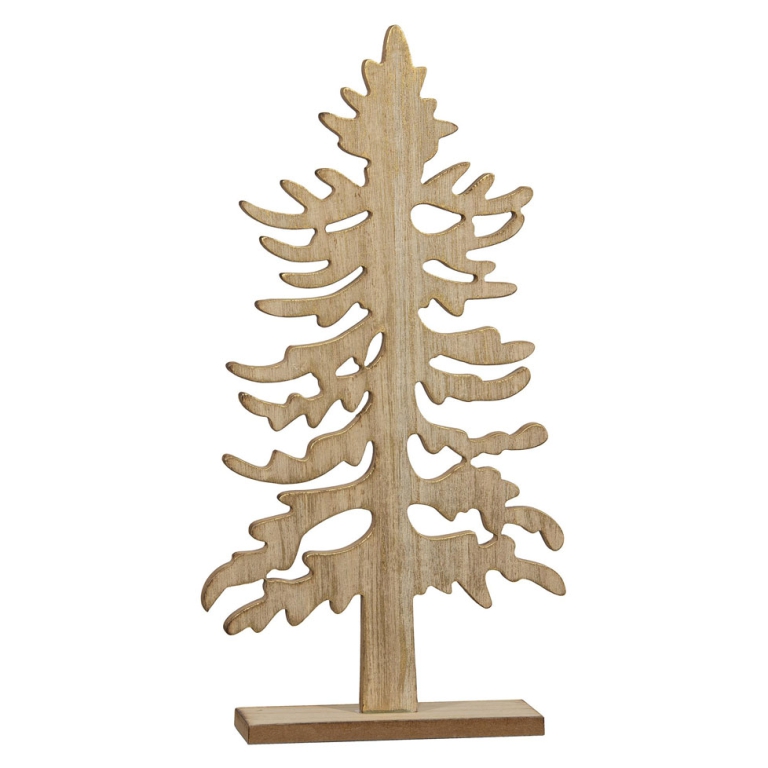 DECORO ALBERO DI NATALE  LEGNO 14,5X4X34CM