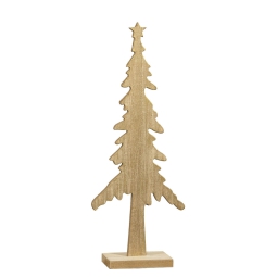 DECORO ALBERO DI NATALE  LEGNO 9,5X6X35,5CM