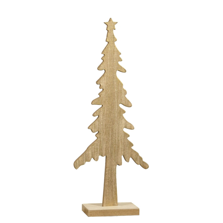 DECORO ALBERO DI NATALE  LEGNO 9,5X6X35,5CM